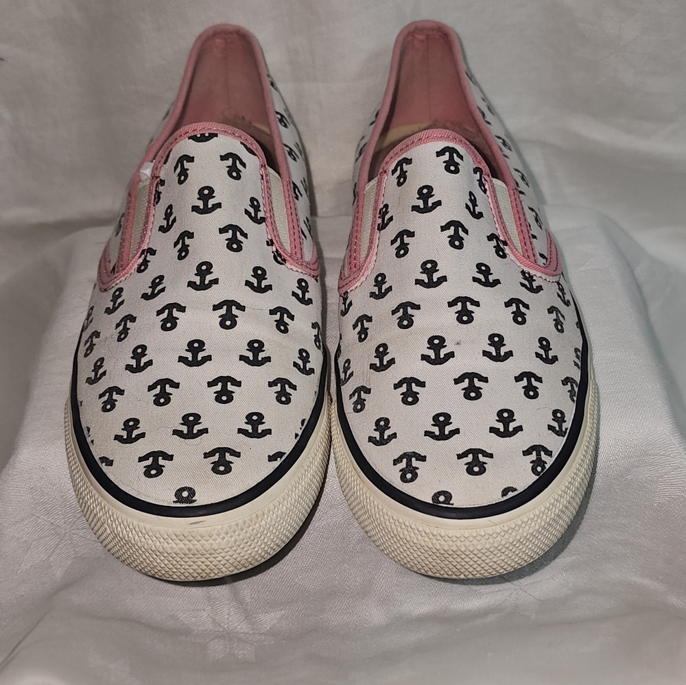 Sperry Angelfish | Breton Striped | with pink details